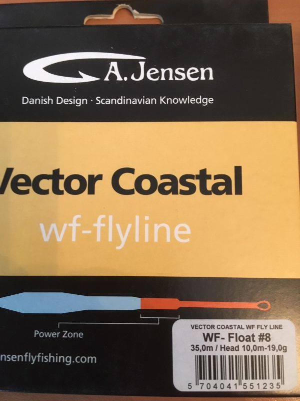 uitverkoop 1000vliegen.nl vliegvislijnen-A, Jensen- Vector Coastal- WF flyline_ WF float klasse 6-WF float klasse 8-zoutwaterlijn-zeeforel-zeebaars-denemarken-afstand werpen-vliegvissen-venlo