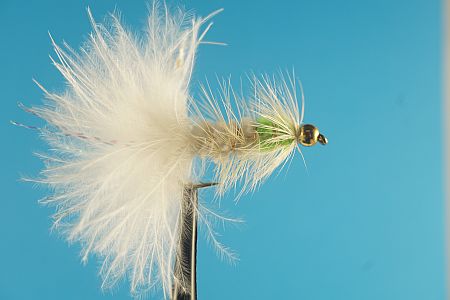 Woolly Bugger Bead Head White / Lime 1000vliegen